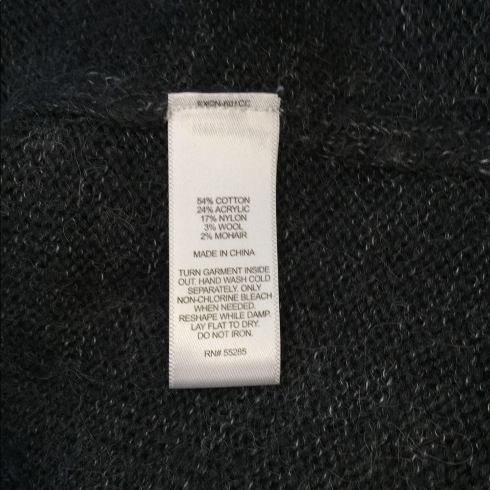 Express Black Crew Neck Sweater with Eyelet Details - Picture 4 of 5